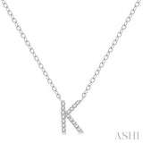 Diamond Initial Necklace- "K"