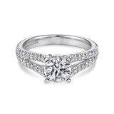 14KW Diamond Semi-Mount Engagement Ring, .49 CTW