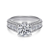 14KW Diamond Engagement Semi-Mount Ring, 1.36 CTW