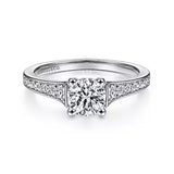 14KW Diamond Semi-Mount Engagement Ring w/ 0.27 ctw, Size 6