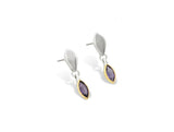 Sterling Silver Amethyst Marquise Earrings