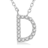 10KW  .05CTW  Diamond Initial "D"  18"