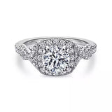 14KW Diamond Semi-Mount Engagement Ring w/ 0.45 ctw, Size 6