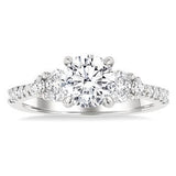 14K White Gold .55Carat TW Diamond Round 0.85-1.20 Ct Engagement Ring