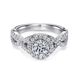 14KW Semi-Mount Diamond Engagement Ring w/ 0.48 ctw