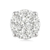 14K White Gold "Lovebright" Round Cut Diamond Stud Earrings, 0.35 Carat TW