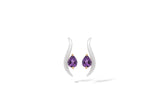 Sterling Silver Amethyst Pear Shape Earrings