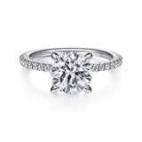 14KW Diamond Round Engagement Ring, .32 CTW