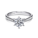 14KW Diamond Engagement Semi-Mount Ring, .33 CTW