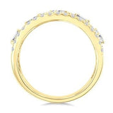 14K Yellow Gold 5-Stone Mixed Shape Diamond Fashion Band, 0.90Carat TW