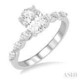 14K White Gold Engagement Ring