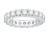 14KW 3.0CTW Diamond Round Eternity Band Prong Set 4.0MM Size