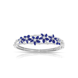 LEILANI SS ENAMEL BLUE FLOWER BRACELET - M