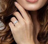 14K White Gold .60 Carat TW Round Cut Diamond  Engagement
