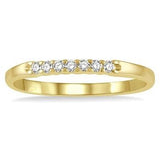 14K Yellow Gold Diamond Wedding Band, 0.10 Carat TW